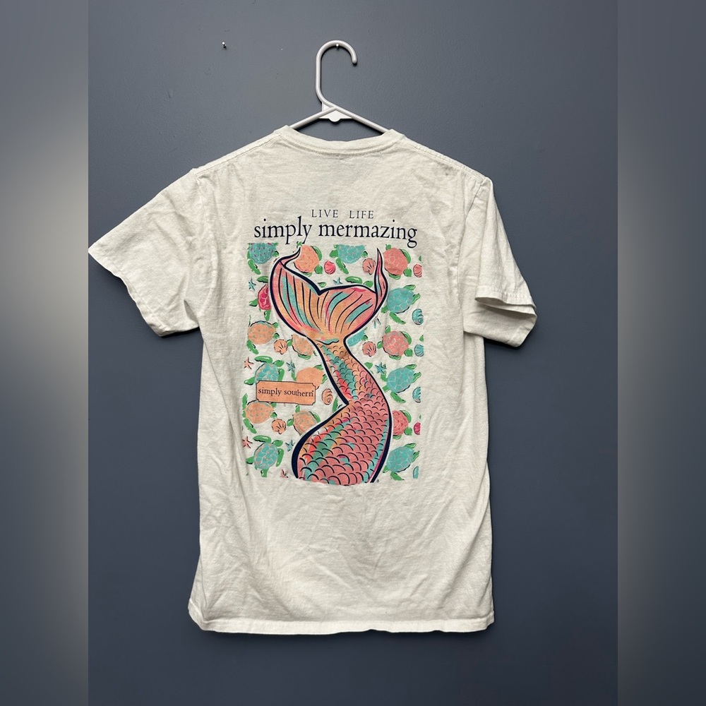 White Mermaid Simply Southern Long Sleeve Shirt